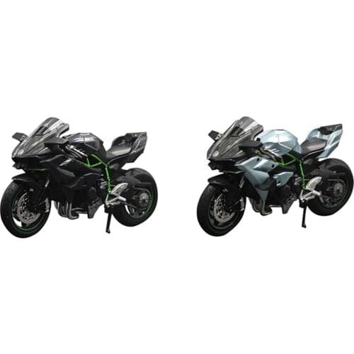 1:12 H2 R Motorcycle Diecast Alloy Model Toy Black Ninja H2R Motorbike Detachable Collection