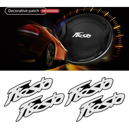10pcs car audio decorate 3D Aluminum Badge Emblem Sticker For Ford Fiesta mk5 mk6 mk7 Accessories Car Styling