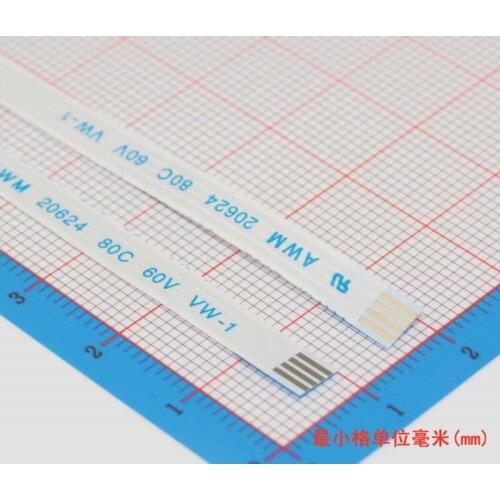 100Pcs 20cm Length A/B Type 4P 1.0mm Pitch FPC FFC Flexible Flat Cable Wire Same/Opposite Surface