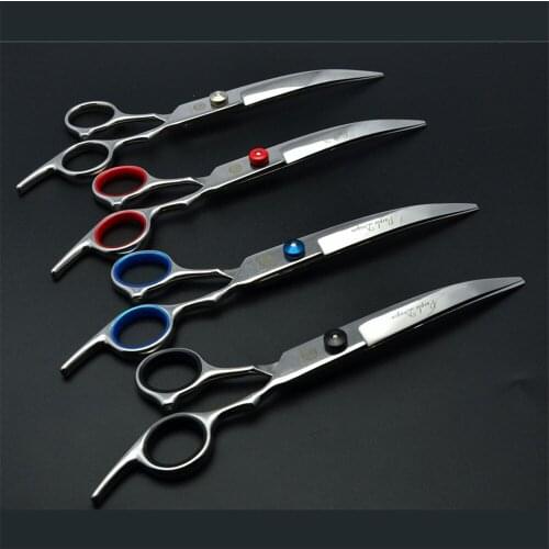 6" 17.5cm JP Stainless Purple Dragon Cats Dogs Grooming Scissors Bend Down Scissors Professional Pet Shears Animal Shears Z4001