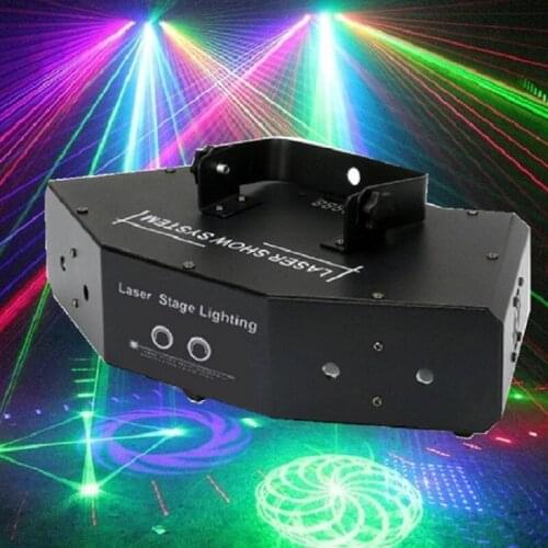 6 eyes rgb dj laser light disco party lighting smart professional dj laser lights stage effect light laser systems disco light