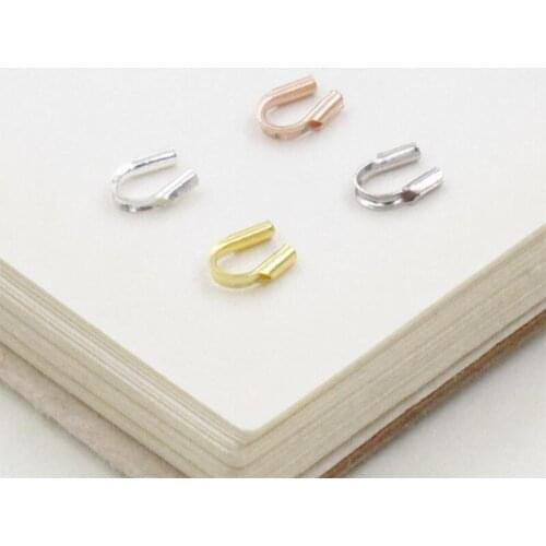 925 sterling silver link Wire Bracelet end U-shaped buckle for making jewelry diy accessories 3*5mm 5pcs