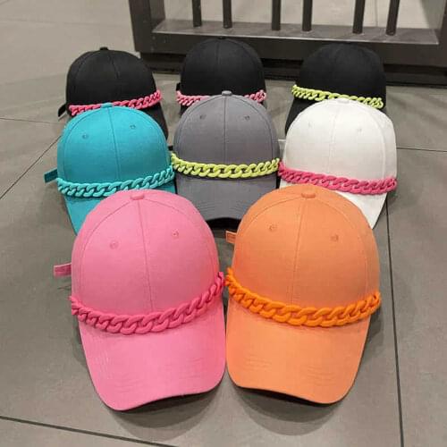 Color Chain Baseball Cap Summer Sunshade Cap for Men Stretch Hip-hop Sun Hat Gorros De Invierno Para Bebe hats for women