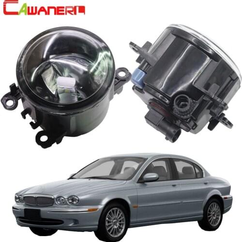 Cawanerl For 2001-2009 Jaguar X-Type (CF1) Saloon Car Fog Light Lampshade + H11 LED / Halogen Bulb DRL Daytime Running Light 12V