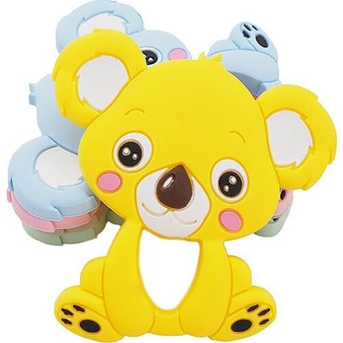 Chenkai 10PCS BPA Free Silicone Koala Pacifier Teether DIY Baby Nursing Chewing Mommy Jewelry Night Animal Grib Toy Accessories