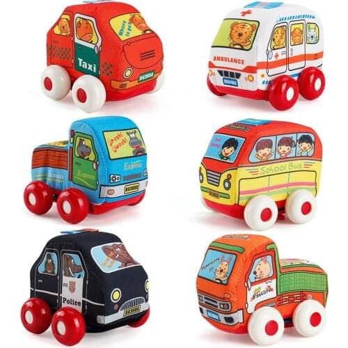 Baby Toys 12 14 Months Pull-Back Vehicle Set 4 Cars Trucks Toys Gifts for Toddlers,Kids Soft Brinquedos Para Bebe Baby Boy Toys