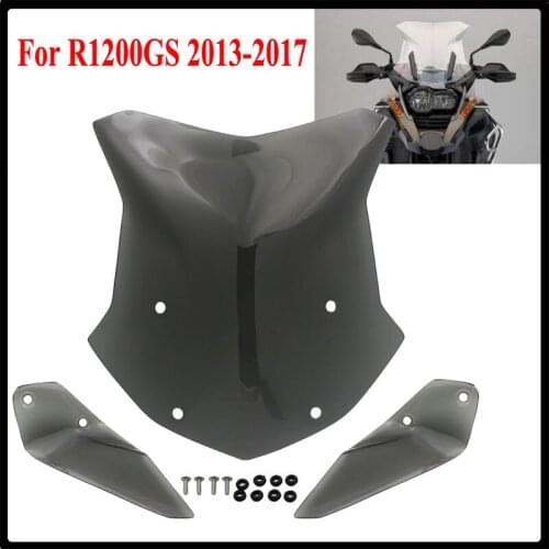For BMW R1200GS R 1200 GS R1200 GS 2013-2017 2015 2016 Motorcycle ABS Plastic Front Windshield + Side WindScreen Deflectors