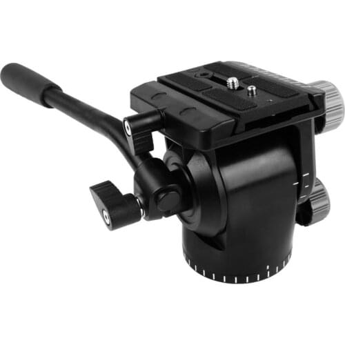 Hydraulic Video Fluid Tripod Ball Head + 1/4 Screws Release Plate For SLR DSLR Camera Panorama Handle Head Tripod Ball Head