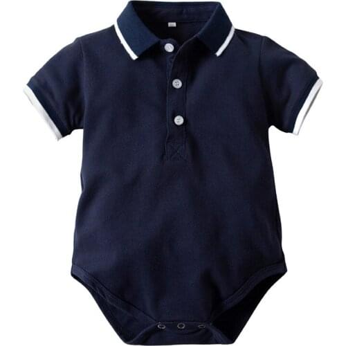 Baby Girls Rompers Summer Polo Shirt Short Sleeve Infant Jumpsuit Breathable Cotton Newborn Clothing Baby Boy Clothes
