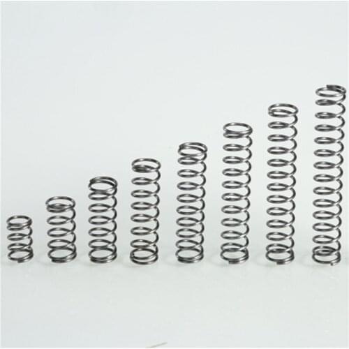Compression Spring 1.0mm Wire Diameter 5-50mm Length 7mm OD Small Springs 5PCS