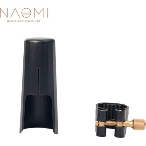 NAOMI Leather Ligature Fastener W/ Plastic Cap For Soprano Sax Mouthpiece Soprano Saxophone Wood Wind Parts Accessories