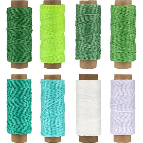 LMDZ Leather Waxed Thread Leather Sewing Leather waxed Cord Flat Waxed Thread Hand Stitching For DIY Handicraft Sewing Tools