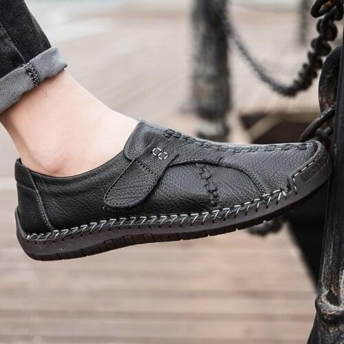 Men Casual genuine Leather Loafers Spring autumn Shoes Driving Shoes Designer Loafers Mens Moccasins Flats Slip On Office Shoes
