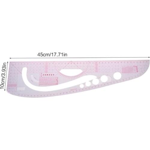 Multi-function Sewing Ruler Measure for Making Clothes Tailor Craft Tool Plastic