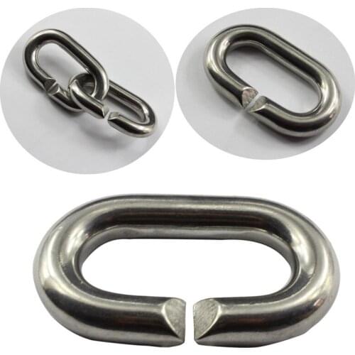 Marine Grade 304 Stainless Steel Quick Link Chain Rope Cable Strap Connector Rigging Water Sports Rowing Boats Yacht 3pcs a lot