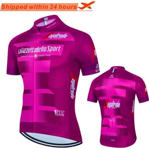 2022 New LaGazzettadello Sport Short Sleeve Cycling Jersey Champion Race Tops Summer Bike Shirt Breathable Quick Dry Bicycle Sp