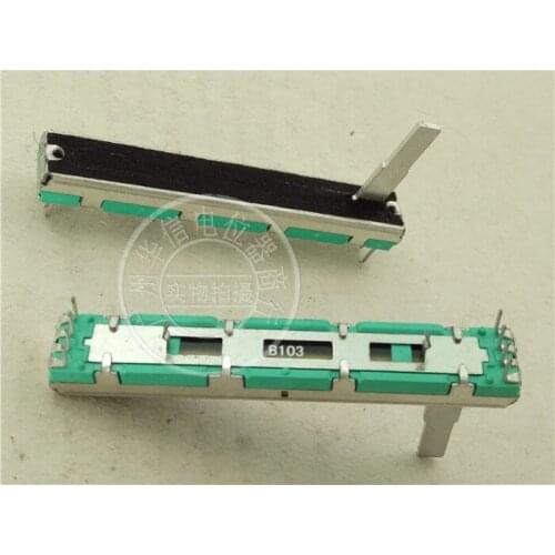 Original new 100% 6cm slide faders duplex potentiometer tapped with intermediate point B10K B103 4pin+4pin long handle 20MMC