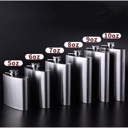 304 Stainless Steel Thickened Hip Flask Enjoy At Any Time Portable Hip Flask Small Mini Bar Must Have Alcohol Groomsmen Gifts