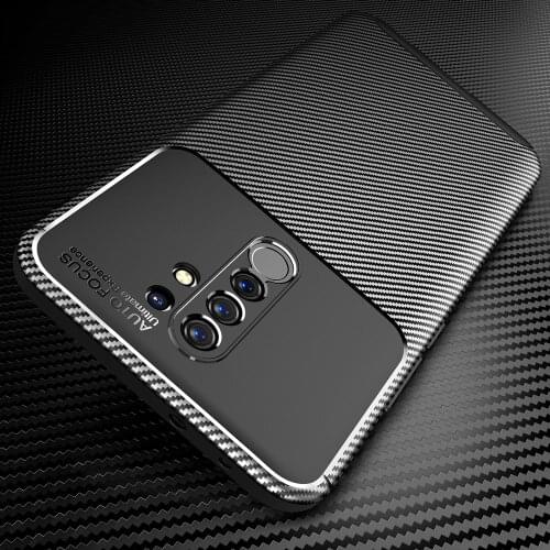 Redmi 9 Shockproof Carbon Case for Xiaomi Redmi 9 Prime Case Silicone TPU Cover for Xiaomi Redmi9 Phone Case Soft Back Cover