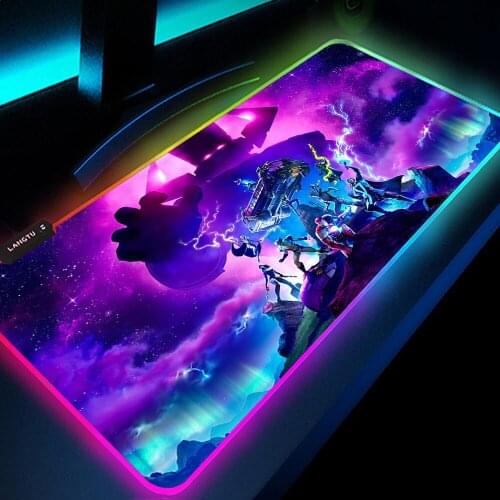 Rgb Anime Mat Deskmat Led Mouse Pad Rgb Backlit Mat Eague of Legends Rgb Gamer Accessories Carpet Mousepad Deskpad DropShipping