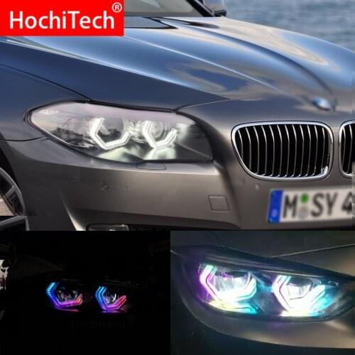 RGBW Multi Color ICONIC M4 Style Crystal Angel Eyes Kit Day Light DRL for BMW 5 Series F10 XENON 535i 550i 520i 535i 528i 520d d
