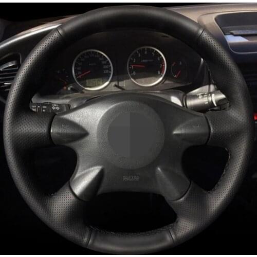 DIY Black Faux Leather Car Steering Wheel Cover For Nissan Almera (N16) X-Trail (T30) Primera (P12)Terrano 2 Pathfinder Paladin