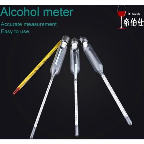 Alcohol Meter 3pcs + 1 Hydrometer Thermograph For Distilling Measuring Alcohol Home Brewing Used To Test Sugar Content