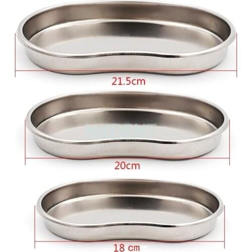 Stainless Steel Dental Surgical Curved Tray Medical Kidney Shaped Bending Bowl Oral Teeth Whitening Instrument Cleaning Tool