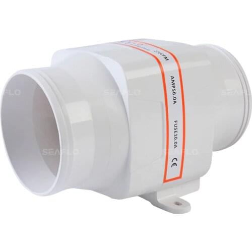 12V 24V 270 CFM Boat Blower 4 Inch In-Line Marine Bilge Air Blower Fan Quiet Blower Vents