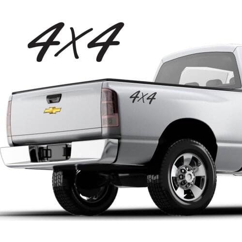 For (2Pcs)4x4 Truck Bed Decals, Script Font vinyl sticker for any brand/make pickup truck