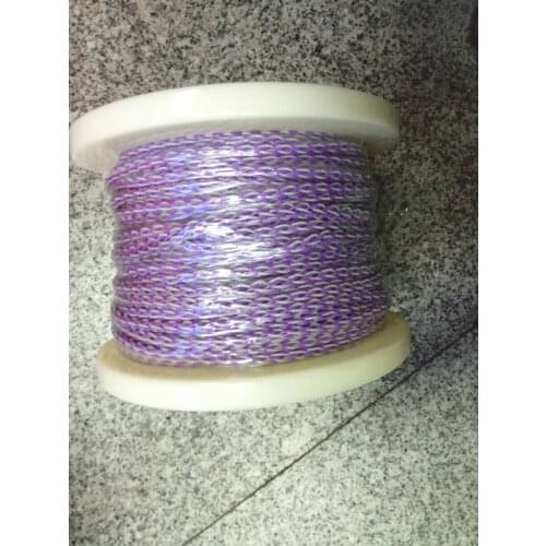 1 Reel Purple + grey collaboration 25M DIY 8-core Earphone Audio Upgrade cable for headphone Headset Single Crystal Copper