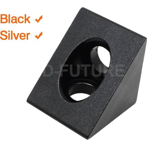 1pcs V-slot Black Angle Corner Connector 90 Degree Angle Bracket For Openbuilds Cnc Mill 3d Printer Diy Parts