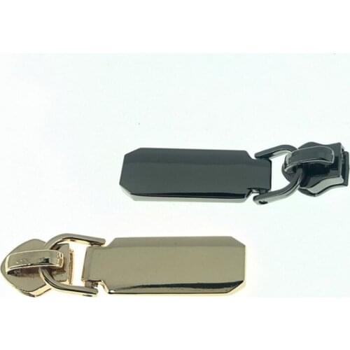 10 Pieces 12*41.7MM Clothing luggage accessories blank pull tab slider laser slider zinc alloy nylon hinges zipper puller