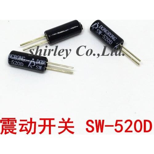 SW520D Vibration Sensor Metal Ball Tilt Shaking Switch SW-520D Tilt Shaking Position Switches Gold Plated 10pcs