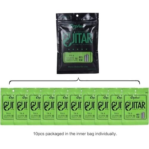 100pcs Wholesale Orphee TX620-3 Phosphor Bronze Black Ball-end Third 3-rd G Acoustic Guitar Strings .023 inch