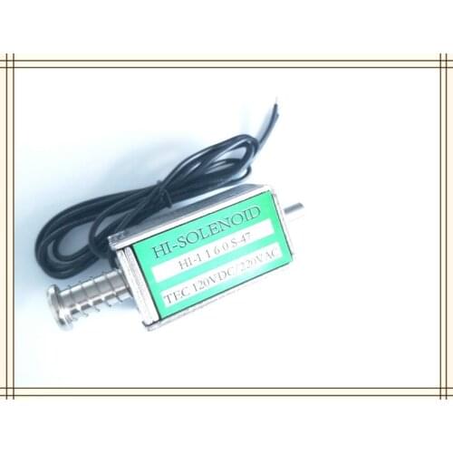 1160S-47 DC120V/AC220V DC12V DC48V 10mm Stroke 16kg Push Type Linear Solenoid Electromagnet