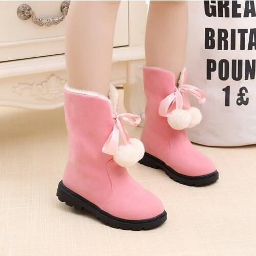 2021 ChildrenS Fashion Hairy Suede Sneakers Girl Winter Shoes For Kids Girl Snow Warm Plush Boots 3 4 5 6 7 8 9 10 11 12 Years