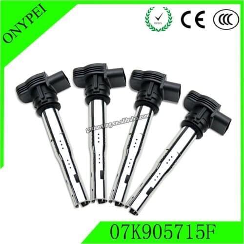 4pcs High Type Hot Coils 07K905715D 07K905715F Ignition Coil For Golf Jetta Passat Beetle A4 A6 Seat Skoda 07k 905 715 f