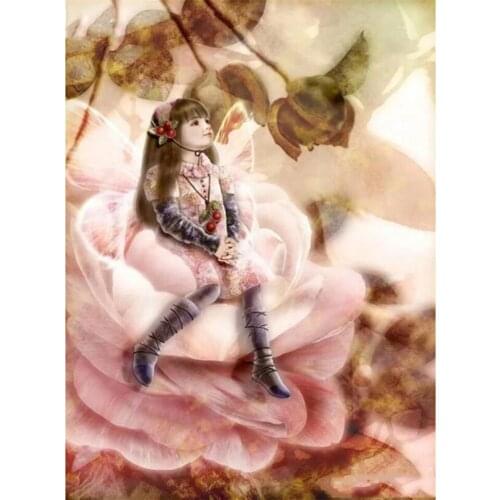 5D DIY Diamond Painting by Number Sale Cartoon Fairy Girl Diamond Embroidery Cross Stitch Kit Mosaic Needlework Home Decoration