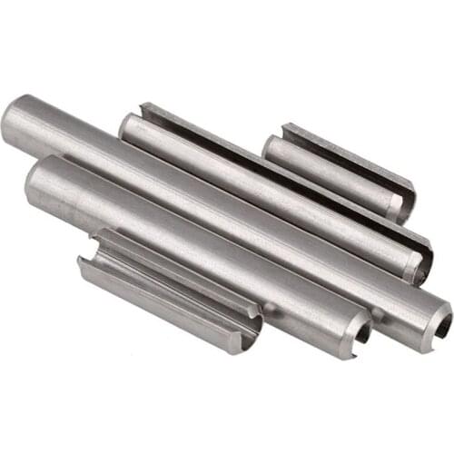 A2 Stainless Steel Slotted Spring Pin , Split Spring Dowel Tension Roll Pins with M1.5 M2 M2.5