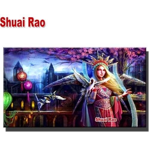 Diy Diamond Crystal 5d diamond mosaic"Fantasy crane"diamond painting cross stitch embroidery full round drill Portrait Art