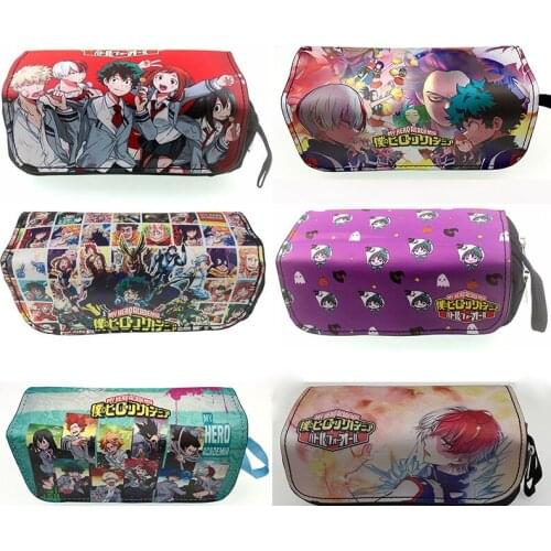 Anime My Hero Academia Midoriya Izuku Bakugou Katsuki student large-capacity anime clamshell pencil case kawaii stationery