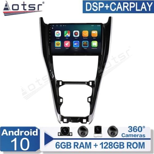 AOTSR-Android Radio Car Multimedia Video Player For Toyota Harrier 2010-2017 navigation GPS IPS screen PX6 No 2 Din AutoRadio