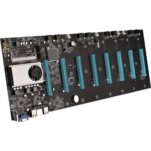 BTC-37/BTC-D37 Miner Motherboard CPU Set 8 Video Card Slot DDR3 Memory Integrated VGA Interface Low Power Consumption