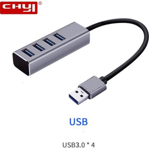 CHYI Usb Hub 3.0 4 Port Super Speed Usb3.0 Hab Splitter Multi Port Combo Mini Adapter PC Accessories For Computer Laptop Desktop