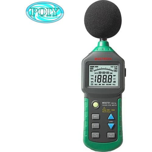 MASTECH MS6701 Auto Range Digital Sound Level Meter Decibel Tester 30dB to 130dB With USB Data Acquisition
