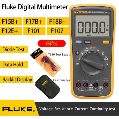 FLUKE 15B+ 4000 Counts AC/DC Voltage,Current,Capacitance,Ohm Auto/Manual Range Digital multimeter meter