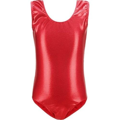 2019 Kids Chirldren Hot Stamping Vest Toddler Girls Gymnastics Shiny Athletic Dance Clothes Tight Clothing