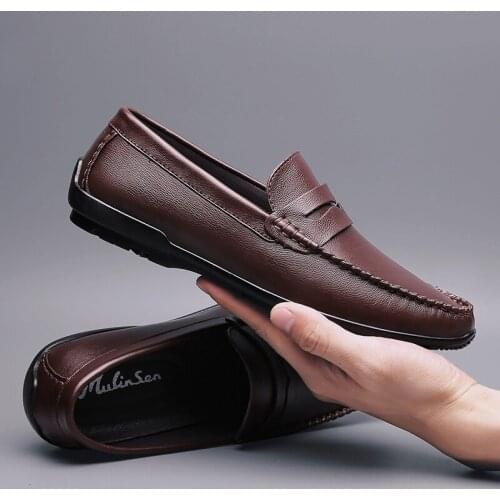 Formal genuine moccasins autumn mens breathable de Moccasins leather size sapato male Casual cuero mens casuales masculino para