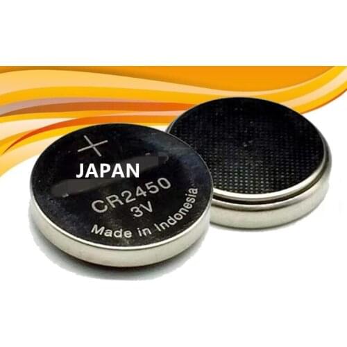 50PCS Original JAPAN CR2450 CR 2450 3V Lithium Button Cell Battery Coin Batteries For Watches,clocks,hearing aids